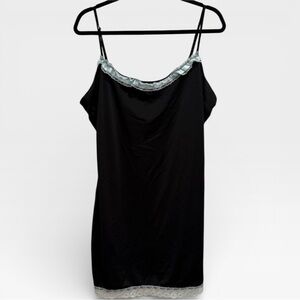 Finesse Little Black dress with blue trim detail